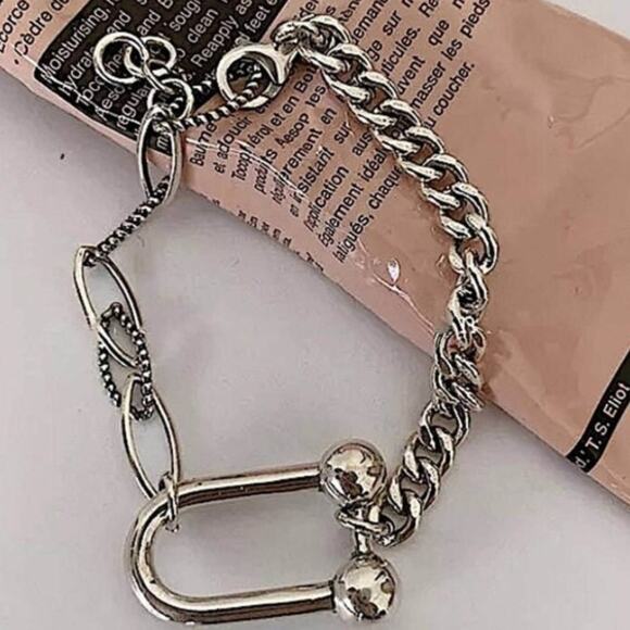 Handmade Sterling Silver Horseshoe Necklace Bracelet Ring Set Matching Bundle - Picture 5 of 10